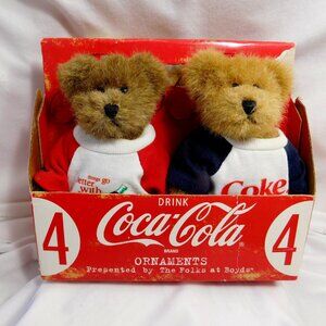 Boyd's Collection - Set of 4 Coca - Cola Bear Ornaments (2006)